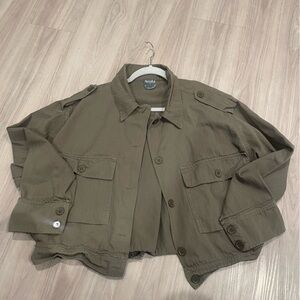 Olive Button-Up Jacket